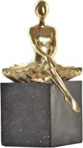 Decoratieve figuren DKD Home Decor Ballerina Gouden Hars Donker grijs (21,5 x 23 x 32 cm)