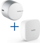 Bol.com Tedee GO SET (white) - Smartlock + WifiBridge - Koppel met smart home - Openen op afstand - Diameter 57mm aanbieding