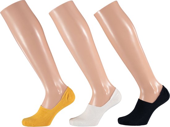 Apollo - Footies unisex - Pastel - 3-Pak - Maat 36/41 - Footies heren - Footies dames - Kousenvoetjes - Multipack sokken