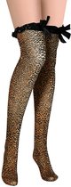 Apollo - Dames Fantasy panty stay up - Leopard print - One Size - Luipaard legging - Panty met print - Stay up panty - Panty - Stay up kousen dames - Panty's