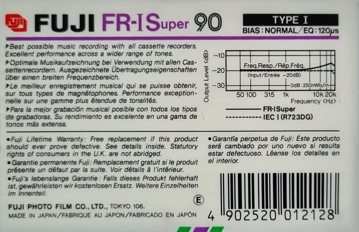 FUJI KII 60 high position Cassettebandje - Uiterst geschikt voor alle opnamedoeleinden / Sealed Blanco Cassettebandje / Cassettedeck / Walkman.
