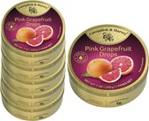 6 Blikjes Pink Grapefruit Drops á 200 gram - Voordeelverpakking Snoepgoed