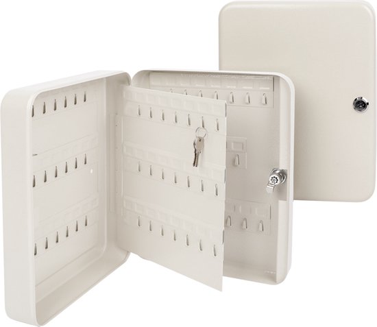 Arregui PLL160 Sleutelkast met vaste haken, 160 sleutels, veiligheidsbox van staal voor sleutels, met meegeleverde sleutelhangers, eenvoudige wandmontage, 37 x 28 x 8 cm, grijs Arregui PLL160 Sleutelkast met vaste haken, 160 sleutels, veiligheidsbox van staal voor sleutels, met meegeleverde sleutelhangers, eenvoudige wandmontage, 37 x 28 x 8 cm, grijs