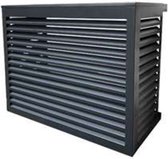 Alixo premium beschermkast buitenunit - airconditioning en warmtepomp - Small 94x61x69cm - Gelakt Aluminium - Geluiddempende werking