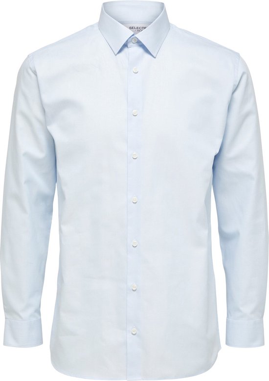 Selected - Heren Overhemden Regethan Classic Overhemd Lichtblauw - Blauw - Maat M