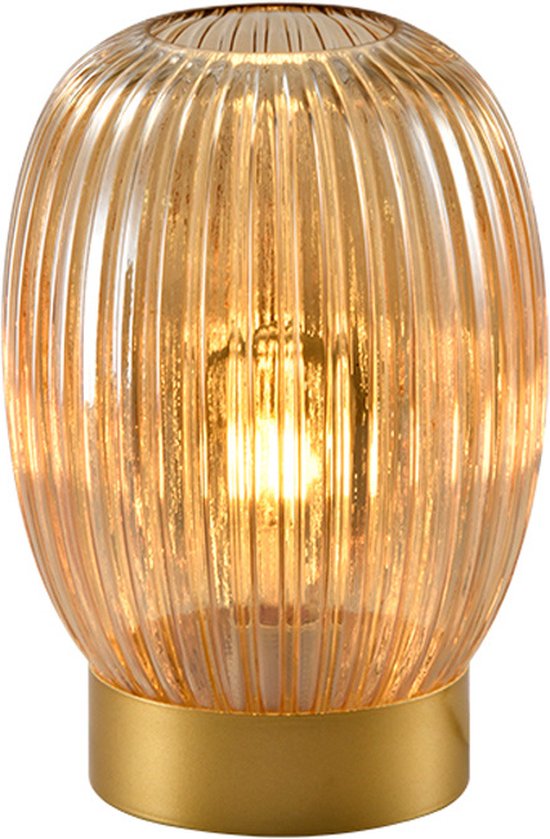 Tafellamp met amber glas - Inci
