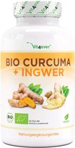 Curcuma & gingembre Bio - 240 gélules - 4440mg - curcuma, gingembre et pipérine - vegan - Vit4ever