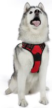 JAXY Harnais pour chien - Harnais pour chien - Harnais pour petit chien - Harnais en Y pour chien - Harnais pour chien - Harnais anti- Trek pour chien - Réfléchissant - Taille XL - Rouge