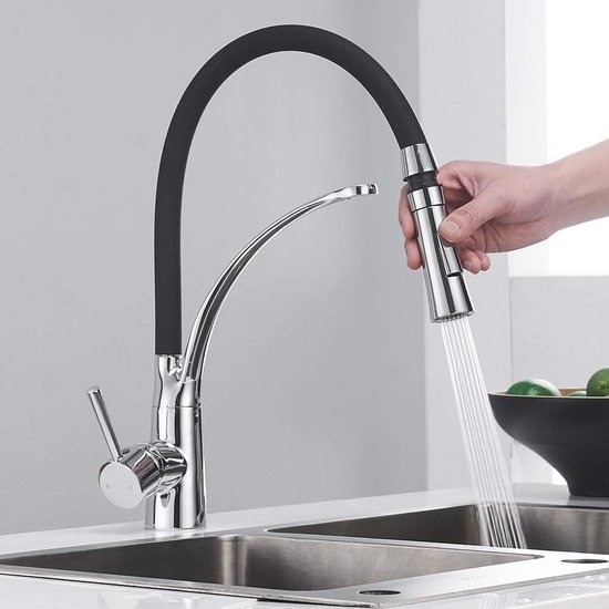 Eisl Keukenkraan FLEXO Gootsteenmengkraan Chroom Lichtgrijs Flexibel Draaibaar Ni186flhg Keukenkrane 23920975
