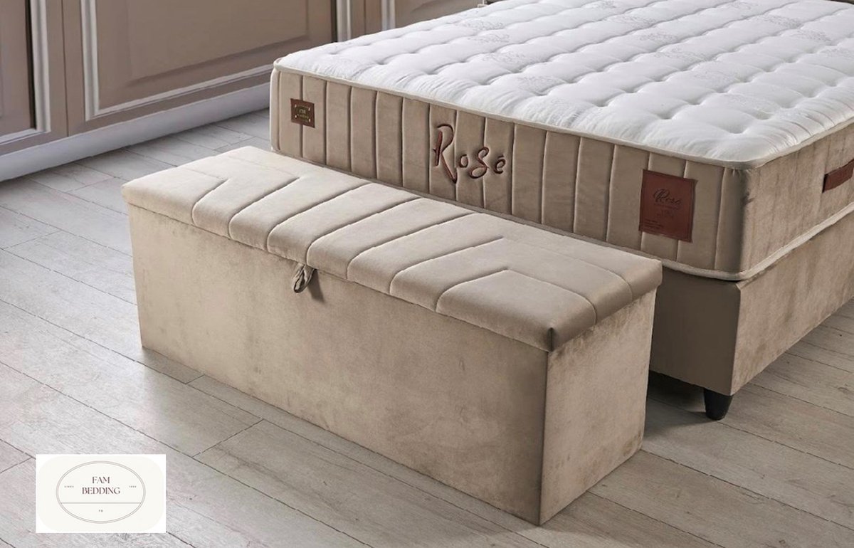 FAM BEDDING 2 Persoons Opberg Boxspring Rose 160x200 thumbnail 6