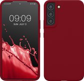 kwmobile telefoonhoesje geschikt voor Samsung Galaxy S22 Plus - Hoesje met siliconen coating - Smartphone case in rabarber rood