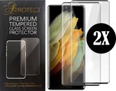 APROTECT® - Screenprotector geschikt voor Samsung Galaxy S22 - Tempered glass - Geschikt voor Samsung Galaxy S22 - Screen protector - 2 stuks