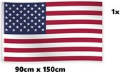 Vlag USA 90cm x 150cm - Verenigde Staten Landen festival thema feest fun verjaardag Amerika U.S.