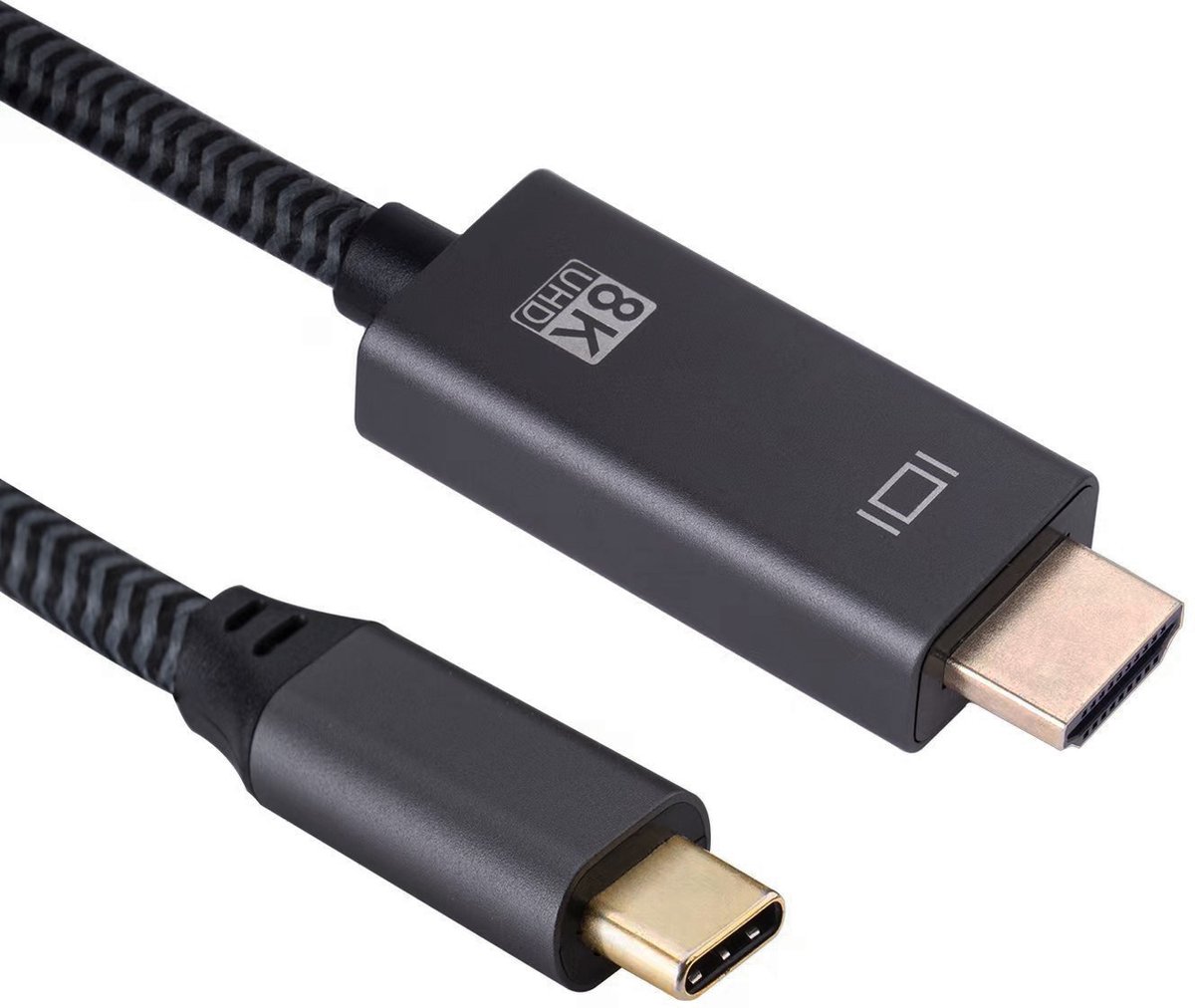 Qnected® USB Type-C naar HDMI™ 2.1 Kabel 2 meter | 4K 60/120Hz 8K 60Hz | HDR10 HDR10+ Dolby Vision | Dolby Atmos® DTS:X® | Compatibel met Apple & DP Alt Mode Apparaten