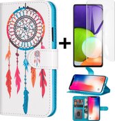 Rico Vitello print wallet Case Geschikt voor Samsung Galaxy M20 + gratis screenprotector (1)