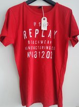Replay Beachwear Tshirt - Rood - Maat XL