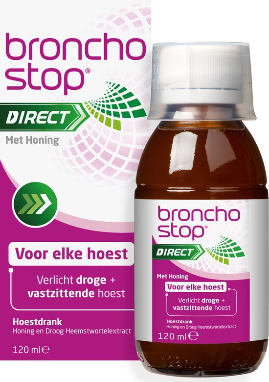 Bronchostop Direct - Hoestdrank  - Met honing - 120ml