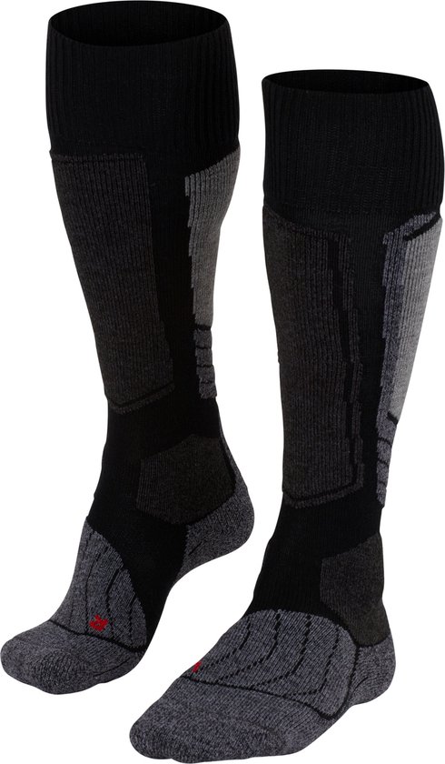 FALKE SK1 anti blaren, anti zweet merinowol zijde wintersportsokken dames zwart - Matt 35-36