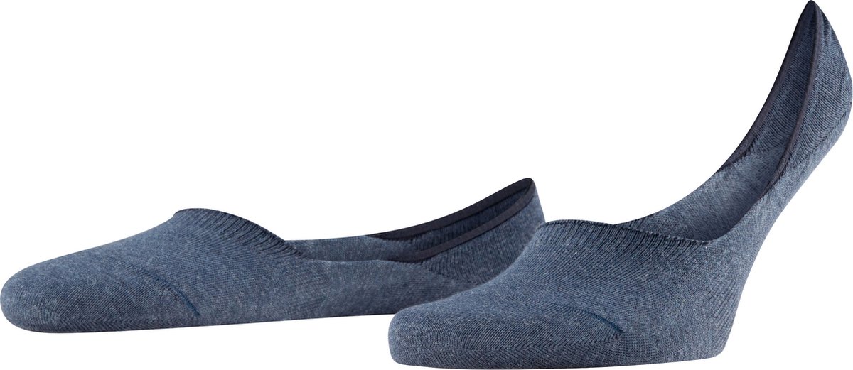 FALKE Step Medium Cut onzichtbar eenkleurig katoen footies heren blauw - maat 45-46