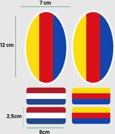 Noord-Brabantse vlag stickers auto – Set met 6 autostickers