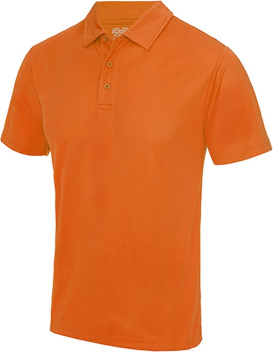 Herenpolo 'Cool Polyester' korte mouwen Orange Crush - S