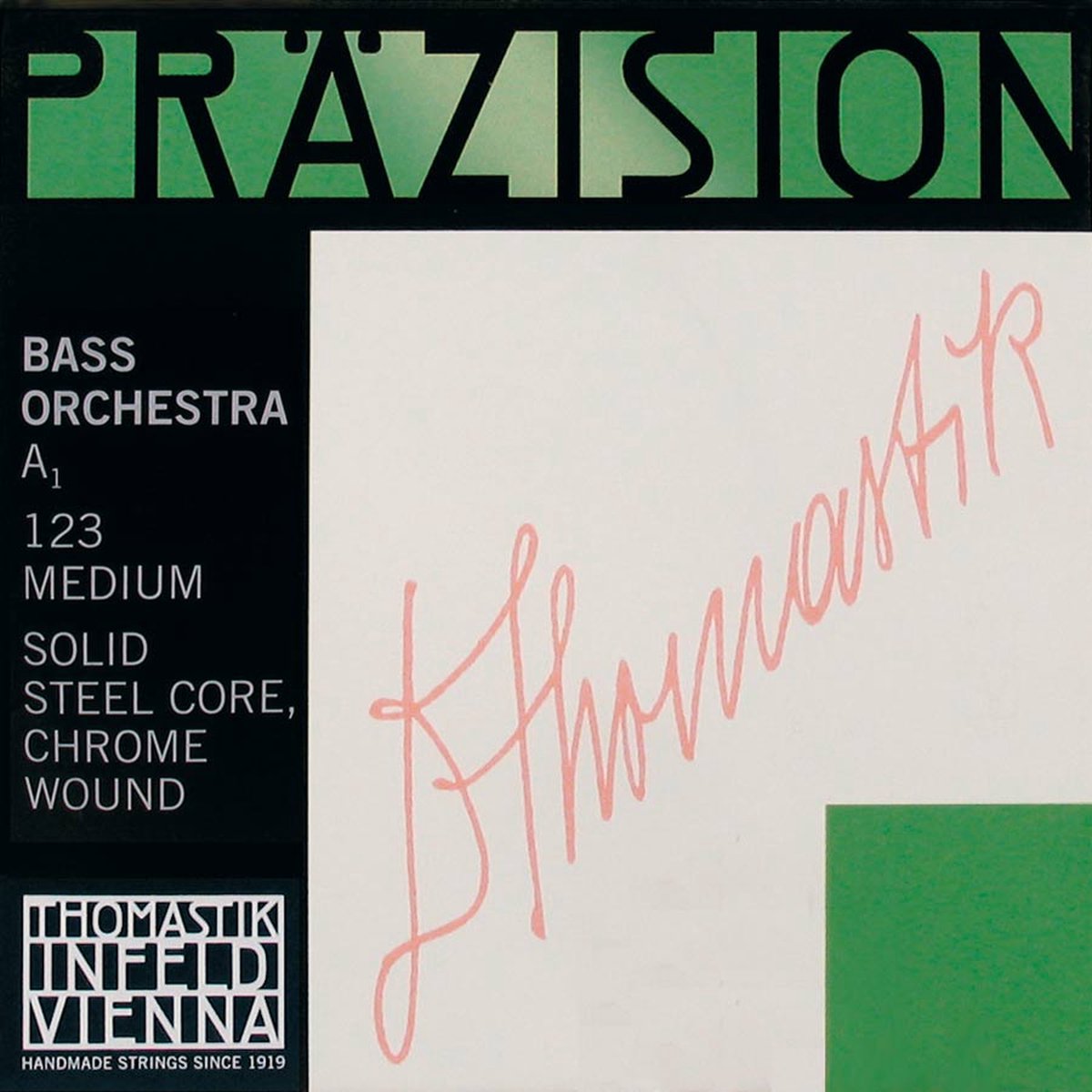 Thomastik Infeld TH-123 double bass string A-3 4/4 (string length 110cm), steel core, chrome