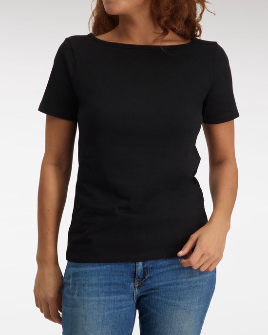 zeevruchten vrouwelijk Detective Claesen's dames Basics T-shirt (1-pack) - loose fit boothals T-shirt korte  mouw -... | bol.com