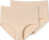 SCHIESSER 95/5 slip (2-pack) - dames maxislips biologisch katoen zand - Maat: 40