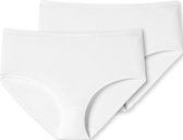 SCHIESSER 95/5 slip (2-pack) - dames midi biologisch katoen wit - Maat: 40