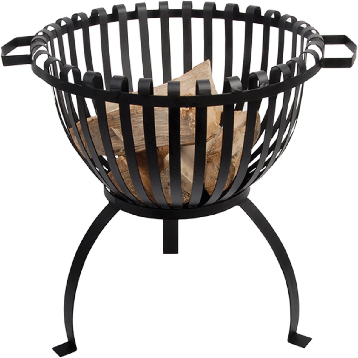 Bol.com Esschert Design Vuurkorf - 61 x 50 x 54,5 cm - Tulpvorm - Zwart aanbieding