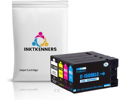 Inktkenners Inktcartridges Geschikt voor Canon PGI-1500 /… - Multipack van 4 inkt cartridges Geschikt voor Canon Maxify MB2050, MB2150, MB2350, MB2750, MB2755