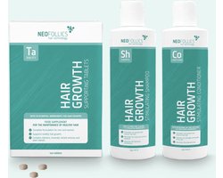 Neofollics Behandeling tegen Telogeen Effluvium (stress) - Shampoo 250ml - Conditioner 250ml - Tablets 100 stuks