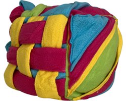 Snuffelmat Hond - Kleurenfeest - Honden speelgoed - Puppy speelgoed - Snack Kubus - Hondenpuzzel - 20 x 20 cm