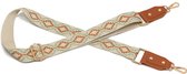 STUDIO Ivana - Schouderband bohemian voor tas - verstelbare tassenband boho bloem bruin - 4 cm breed - bruin/beige - SIT0302
