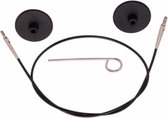 KnitPro kabel 80 cm - zwart (voor verwisselbare naalden)