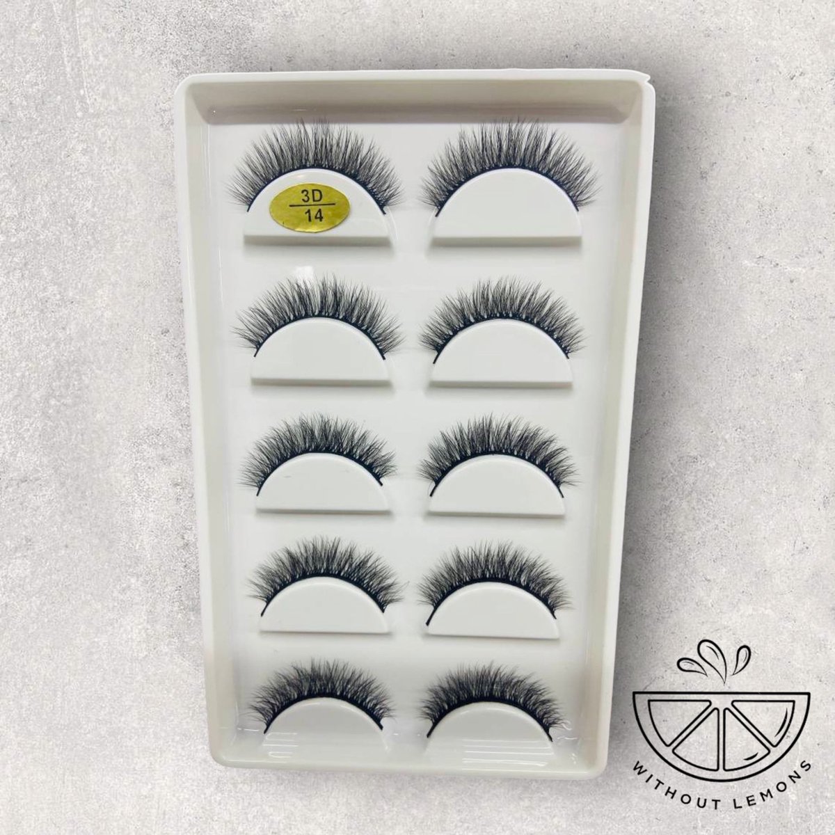 Goedkoopste Without Lemons 3D wimpers 3D14 - 5 paar - Natuurlijke kunst wimpers - Nep wimpers - Valse wimpers - Zwart - Wimper extension - Stijlvol - Fake eyelashes - natuurlijk - stijvol - make up - 15cm