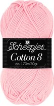 Scheepjes Cotton 8 50g - 654 Roze