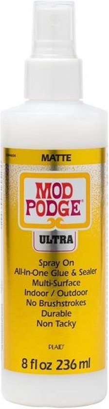 Mod Podge • Spray Ultra MATTE (236ml) • Fixeerlijm en sealer in 1 • Sprayflacon 236ml