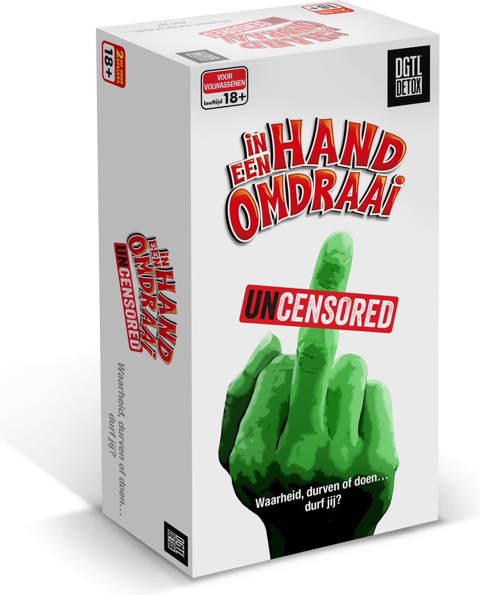 In Een Handomdraai Uncensored - Partyspel - Spelletjes voor volwassenen - 18+ Spel