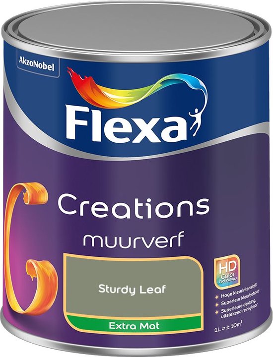 Flexa - creations muurverf extra mat - Sturdy Leaf - 1l | bol.com