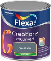 Flexa Creations - Muurverf - Extra Mat - Faded Indigo - 250ml