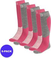 Apollo (Sports) - Skisokken kind - Unisex - Multi Roze - 35/38 - 6-Pack - Voordeelpakket