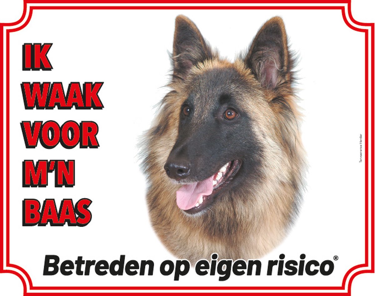 Bol.com Tervuerense Herder Waakbord - Ik waak voor mijn aanbieding