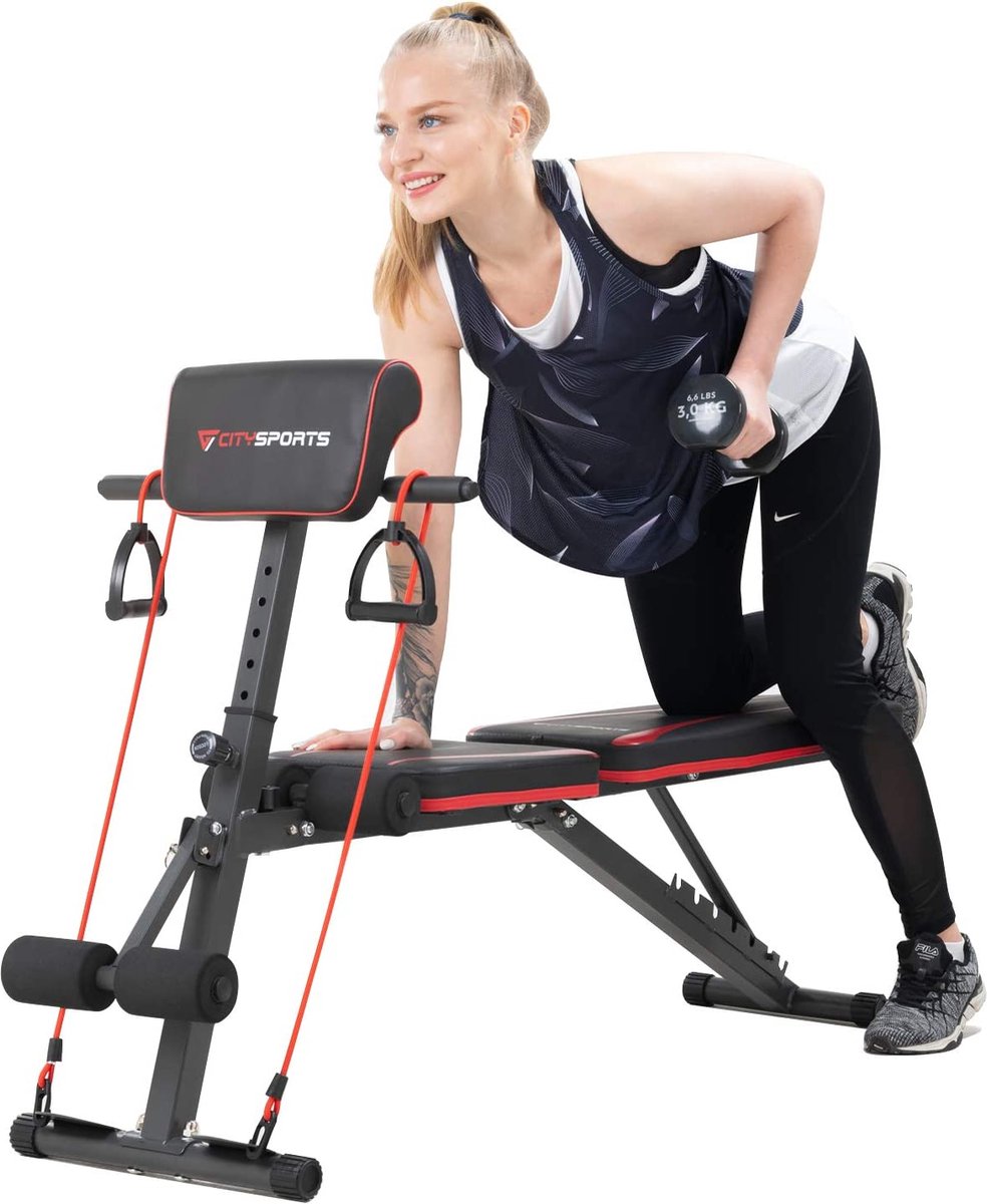 Citysports s1 banc de musculation pliable multifonction tout-en-1