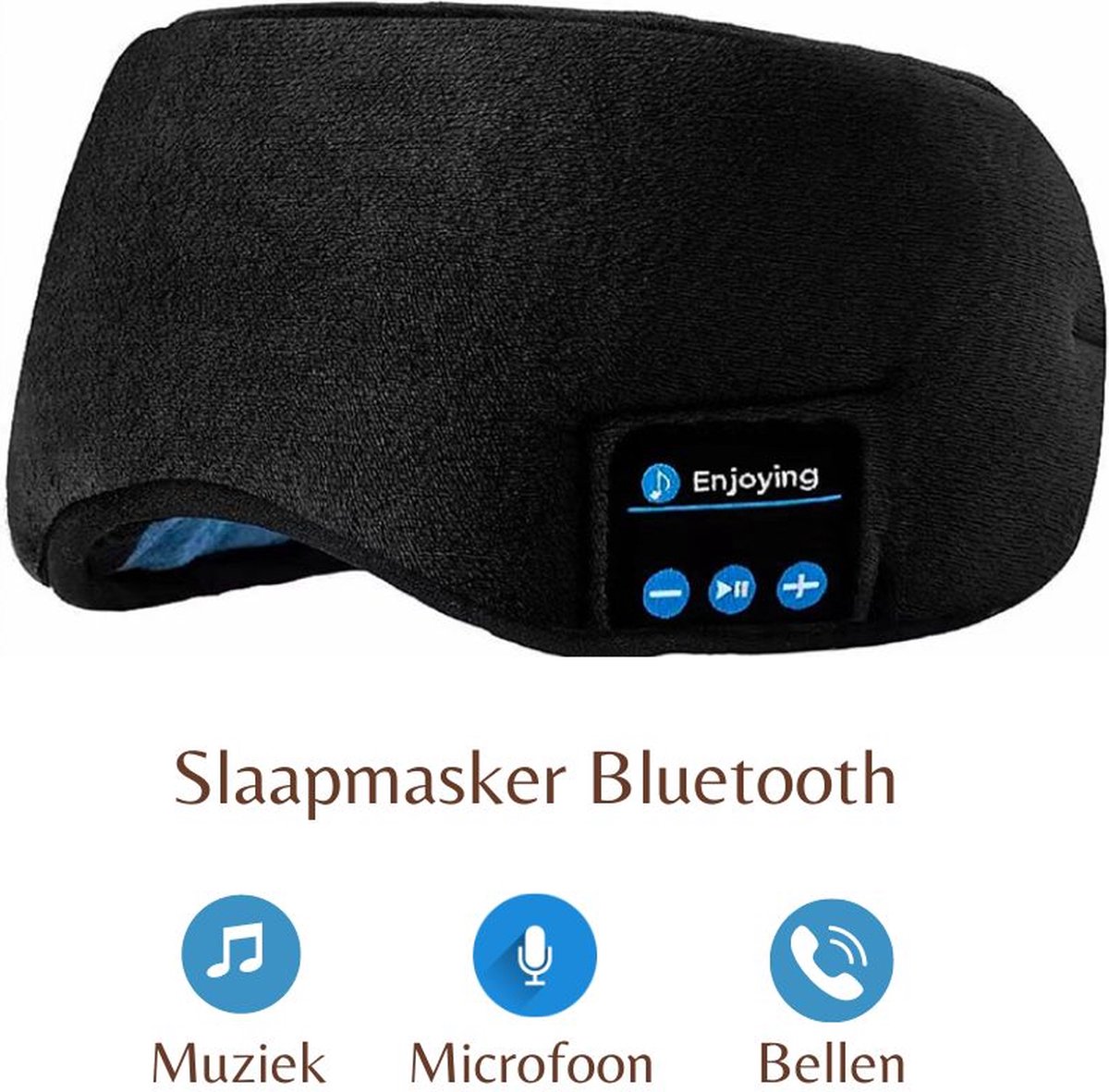 Bandeau Bluetooth Grijs, Masque de sommeil avec Bluetooth, Groupe endormi  avec