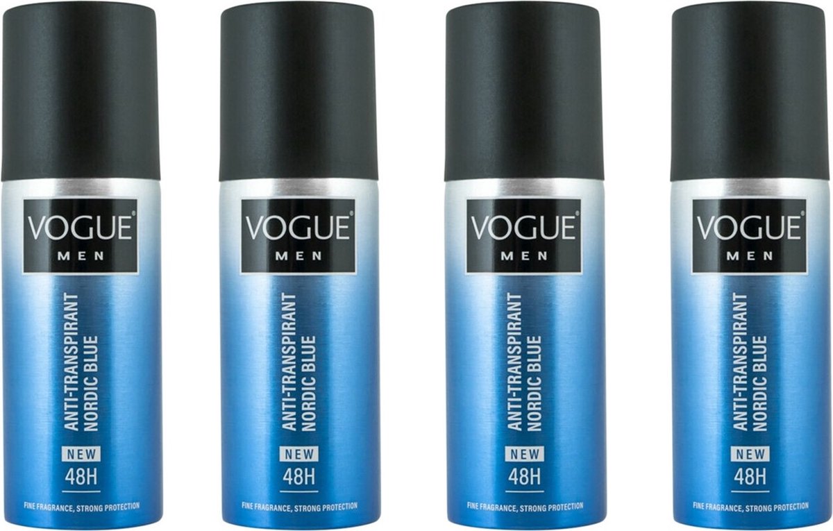 Vogue Deo Spray - Nordic Blue - 4 x 150 ml