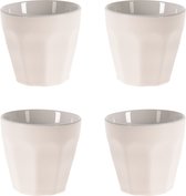 Excellent Houseware tasses à expresso/café - 12x - blanc - porcelaine - 90 ml