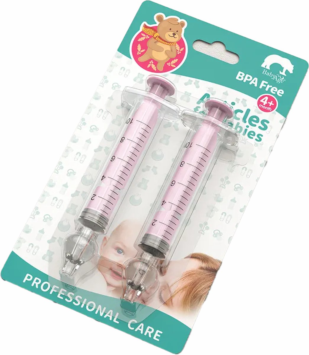 Goedkoopste Roze Neusreiniger Baby - Neuszuiger - Snotzuiger Baby verzorging - Neuspompje Baby - Neuspeer - Toetenvegers - Snoetenpoetsers