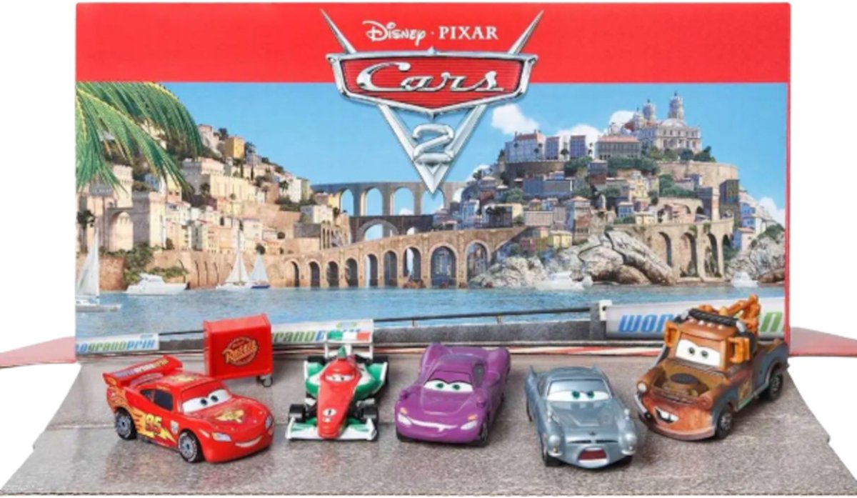 Disney Pixar Cars HFN82 - Cars 2 Collection de 5 Véhicules, Ensemble de 5  Véhicules Personnages, 1