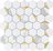 Wit Marmer Goud - Hexagon - per stuk